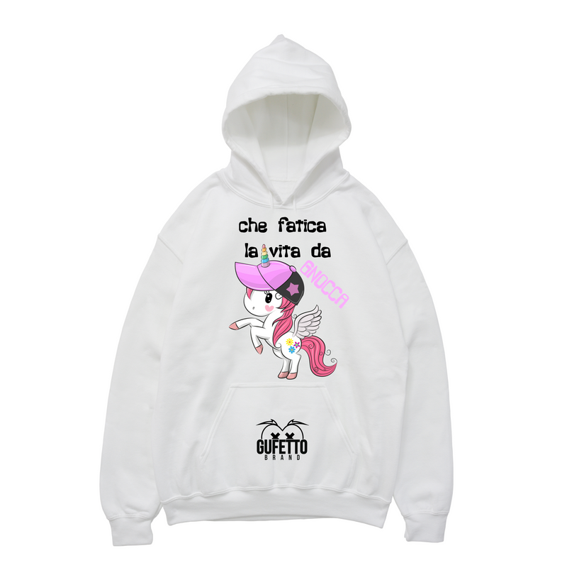 Felpa donna Gnocca Unicorn - Gufetto Brand 