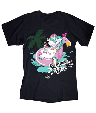 T-shirt Donna Summer time Unicorn - Gufetto Brand 