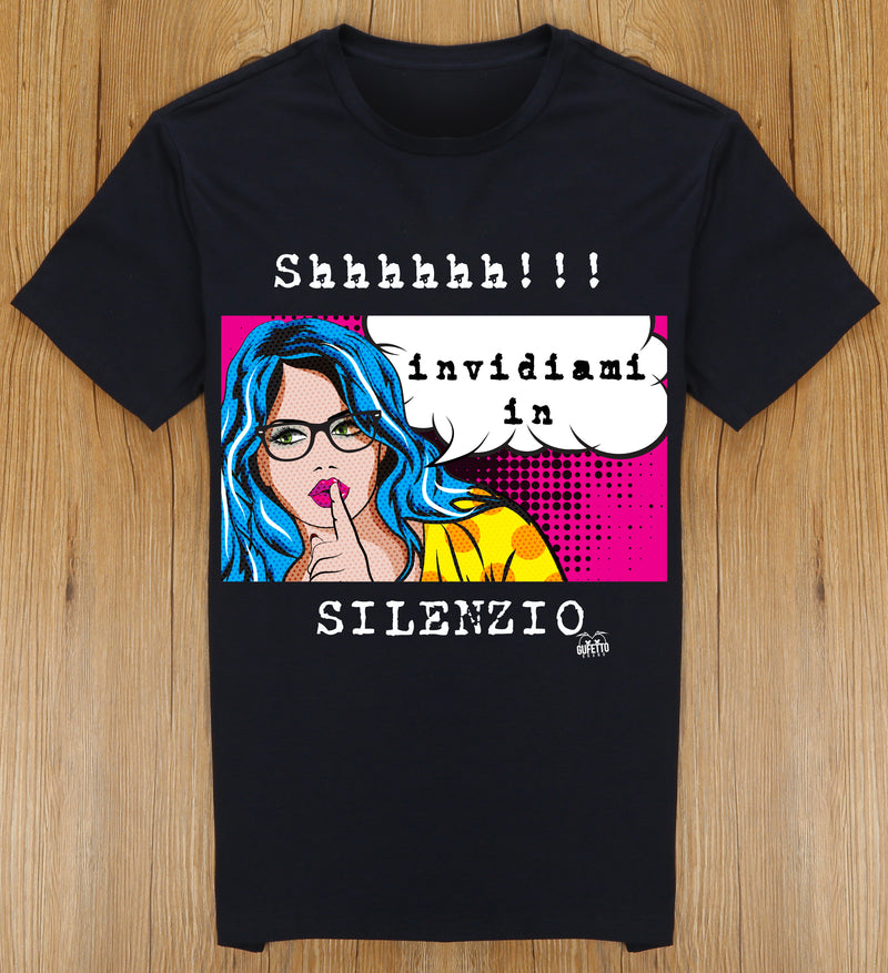 T-shirt Donna SHHH ( S9047 ) - Gufetto Brand 