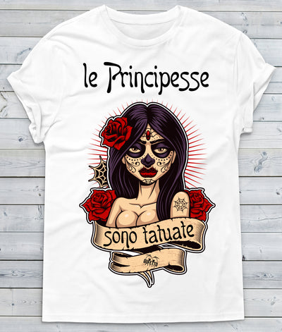T-shirt Donna Le Principesse Tattoo - Gufetto Brand 