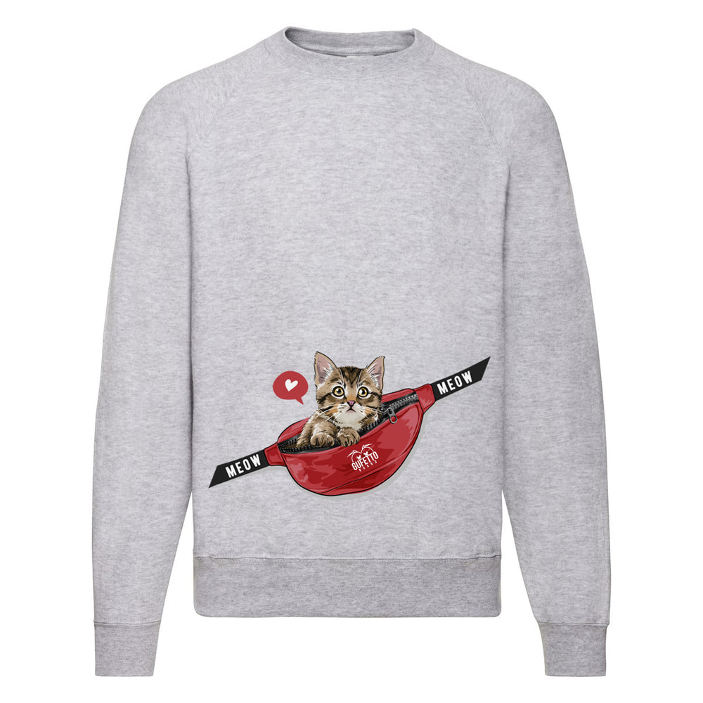 Felpa Classic  Uomo Donna  Cat Meow ( L741 ) - Gufetto Brand 