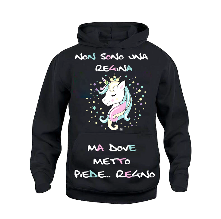 Felpa donna Unicorn Non sono una Regina - Gufetto Brand 