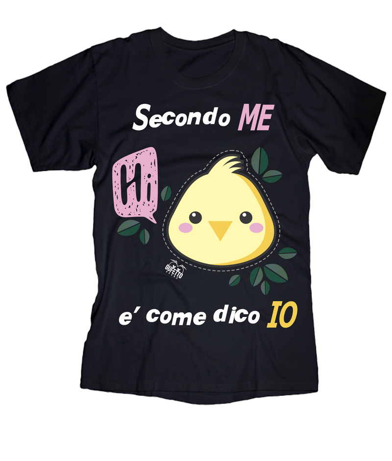 T-shirt Donna Secondo me - Gufetto Brand 