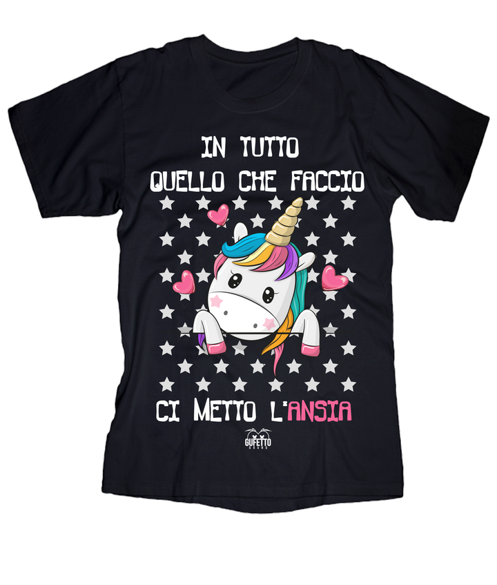 T-shirt Donna Ansia Unicorn - Gufetto Brand 
