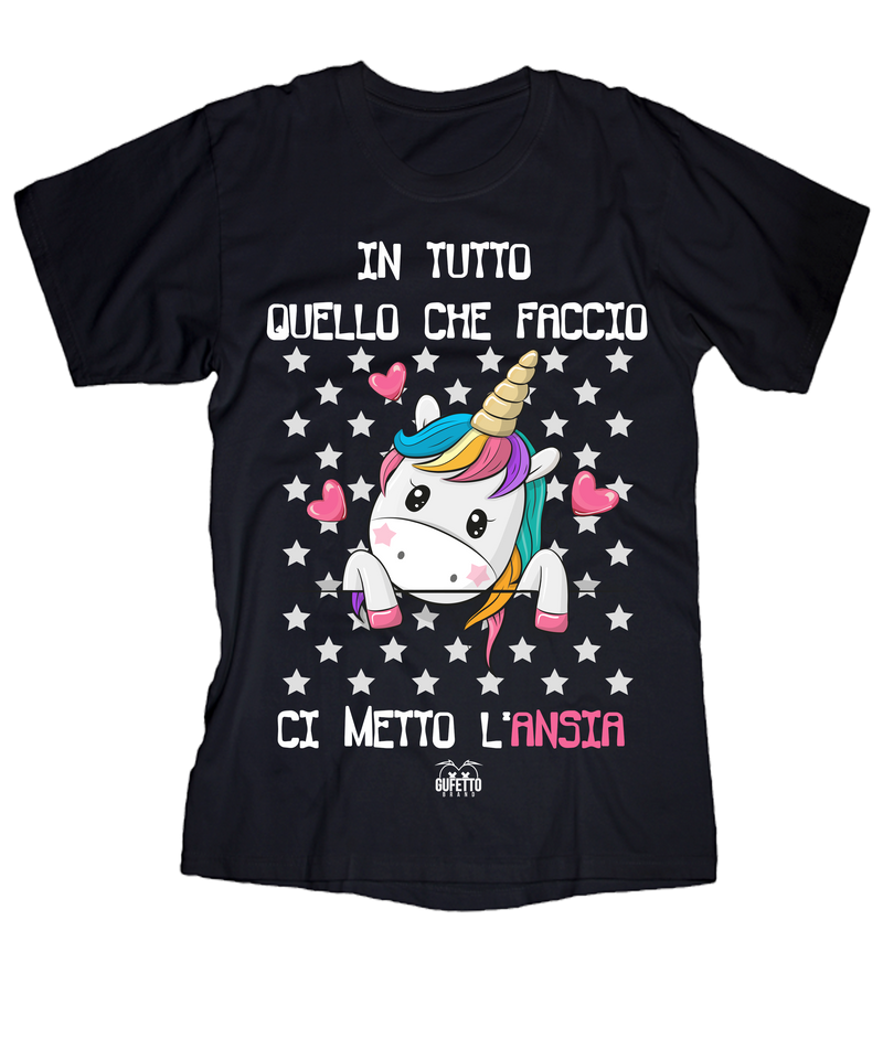 T-shirt Donna Ansia Unicorn - Gufetto Brand 