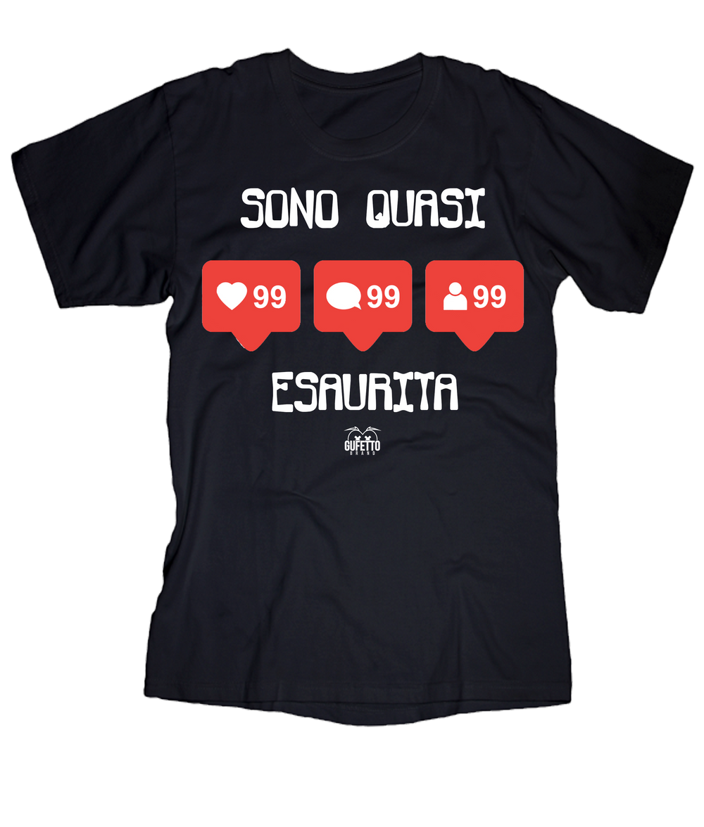 T-shirt Donna Esaurita - Gufetto Brand 