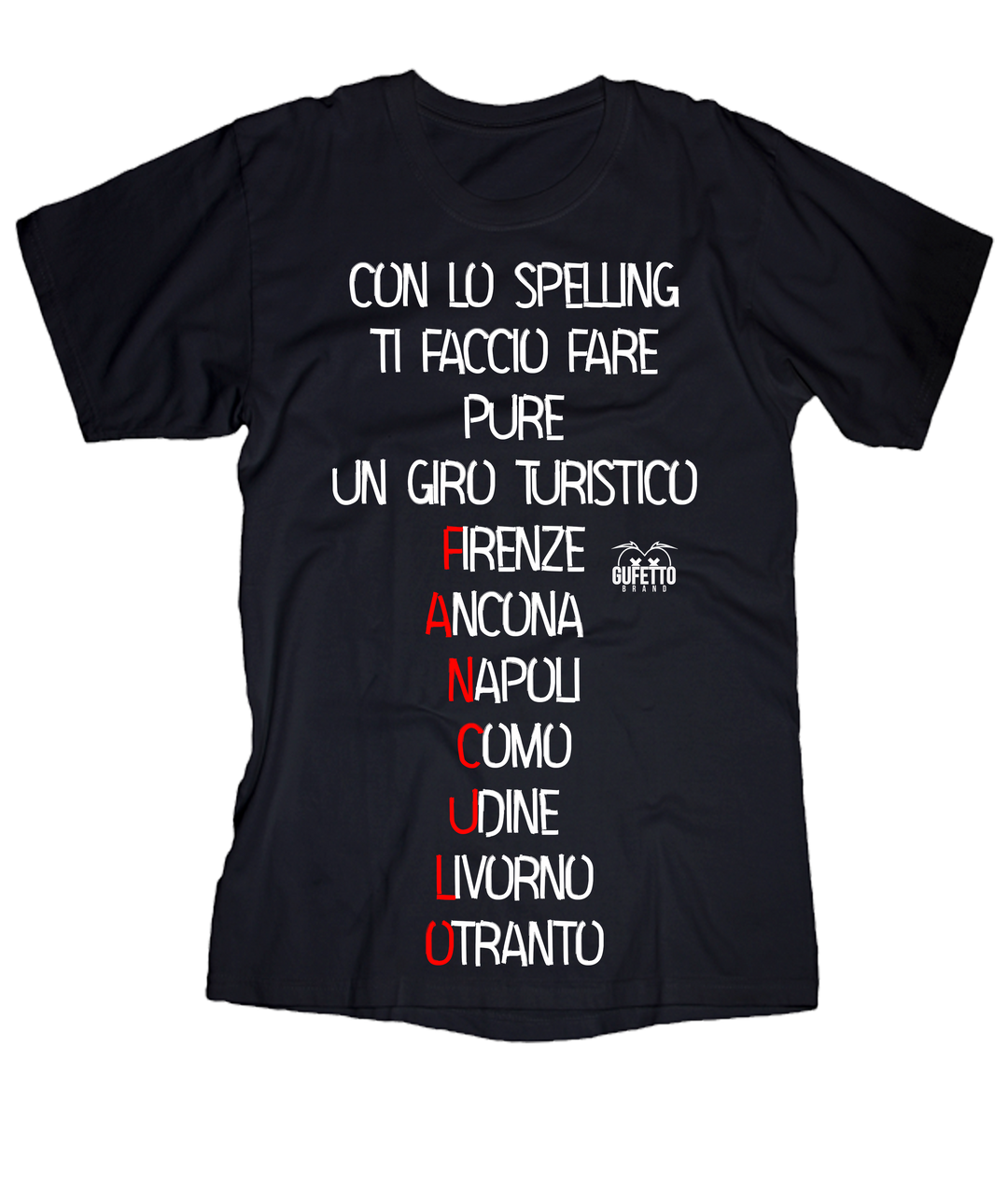 T-shirt Uomo Spelling - Gufetto Brand 