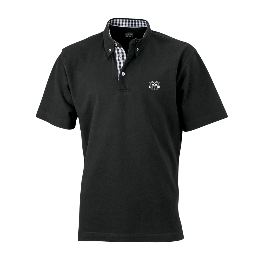 Polo Uomo  Nera quadretti Gufetto Brand - Gufetto Brand 