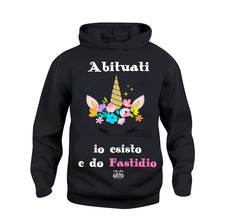 Felpa donna Unicorn Abituati - Gufetto Brand 