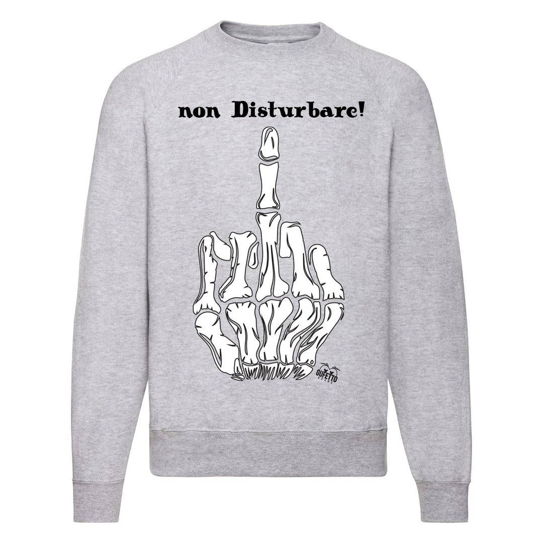 Felpa Classic  Uomo Donna  Non Disturbare ( Q957 ) - Gufetto Brand 