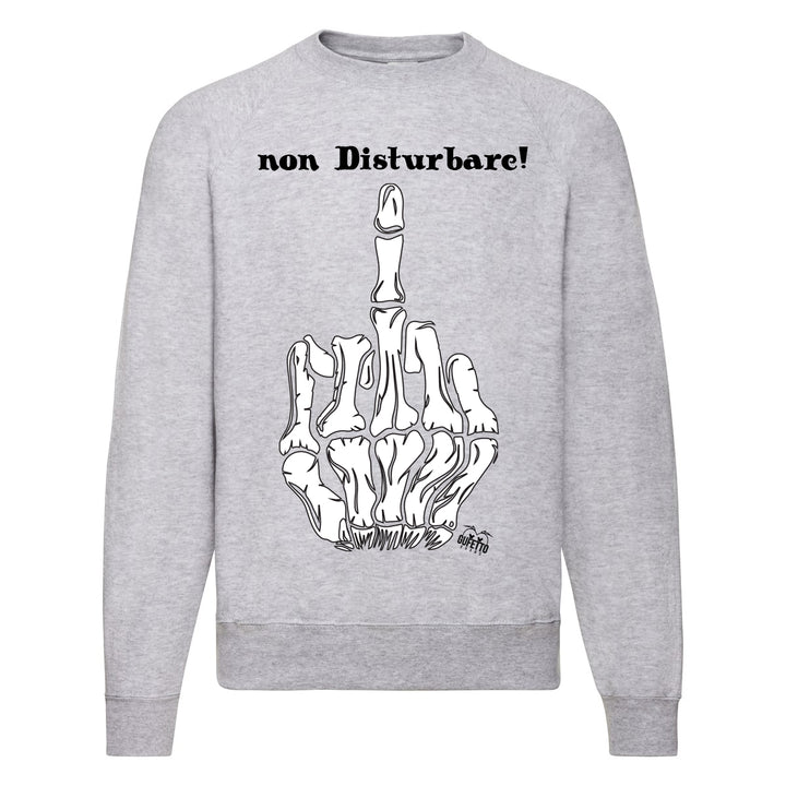 Felpa Classic  Uomo Donna  Non Disturbare ( Q957 ) - Gufetto Brand 