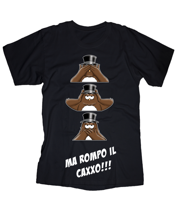 T-shirt Uomo Non Vedo Non Sento Non Parlo - Gufetto Brand 