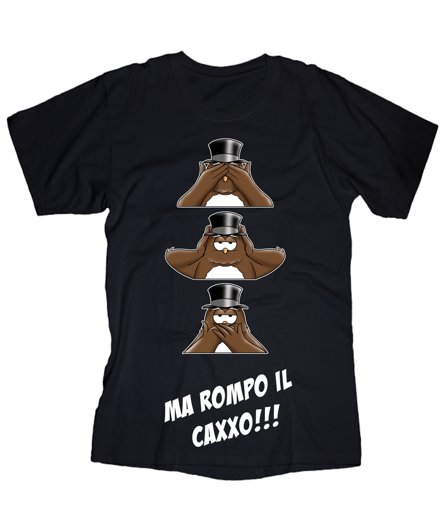 T-shirt Uomo Non Vedo Non Sento Non Parlo - Gufetto Brand 
