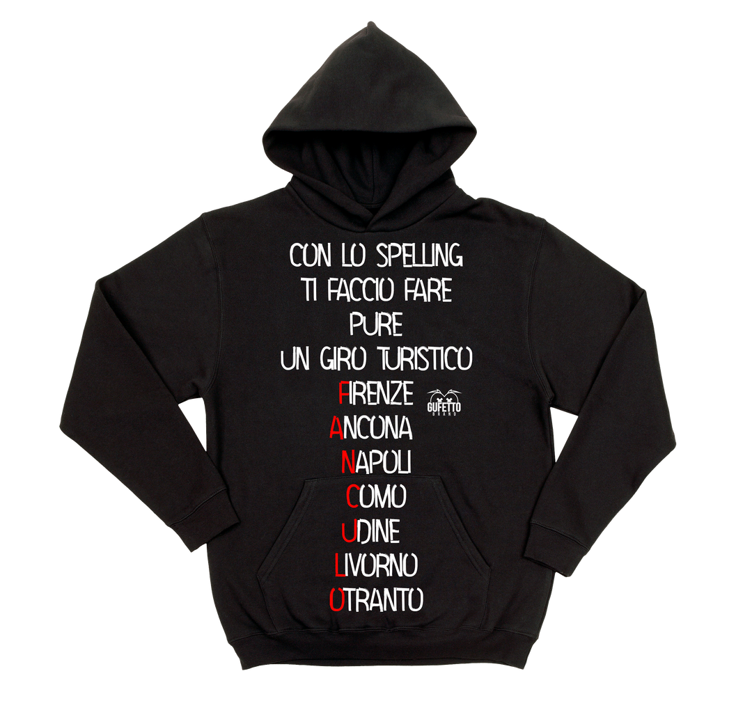 Felpa uomo Spelling - Gufetto Brand 