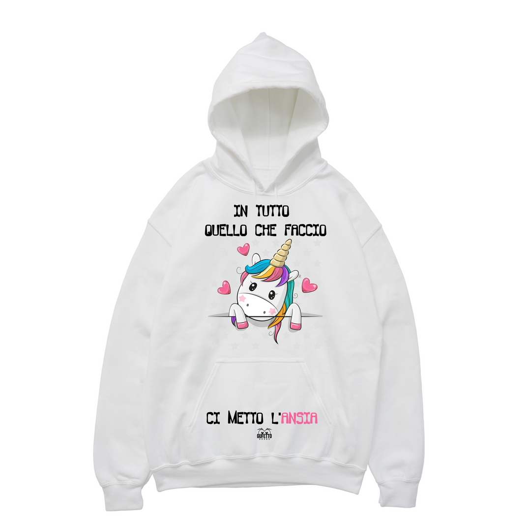 Felpa donna Ansia Unicorn - Gufetto Brand 