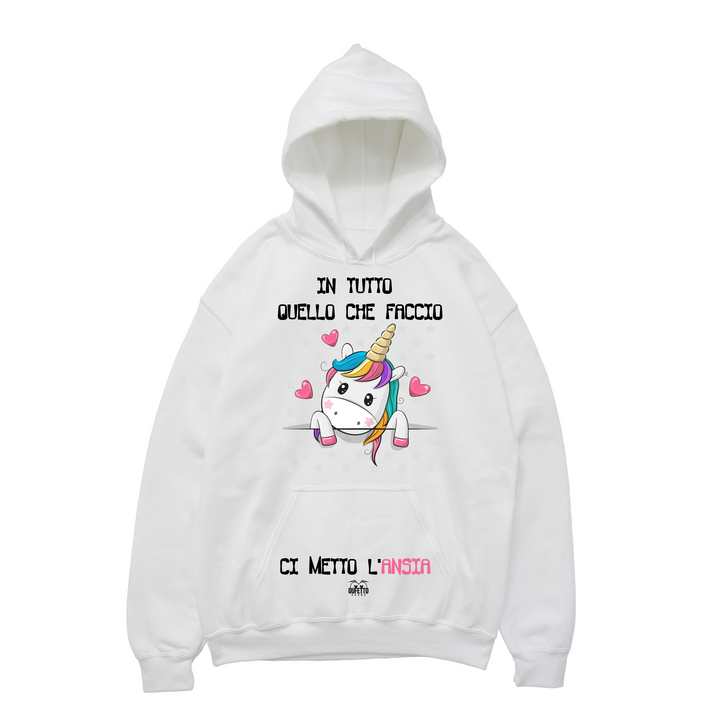 Felpa donna Ansia Unicorn - Gufetto Brand 