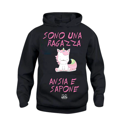 Felpa donna Unicorn Sono una Ragazza... - Gufetto Brand 