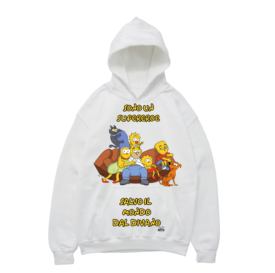 Felpa uomo Supereroe ( X8401 ) - Gufetto Brand 
