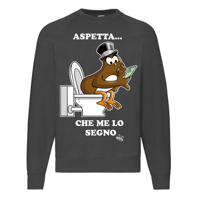 Felpa Classic  Uomo Donna Aspetta ( K228 ) - Gufetto Brand 