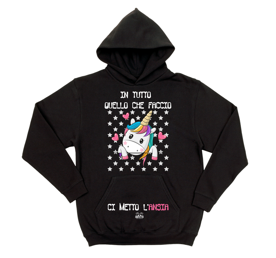 Felpa donna Ansia Unicorn - Gufetto Brand 