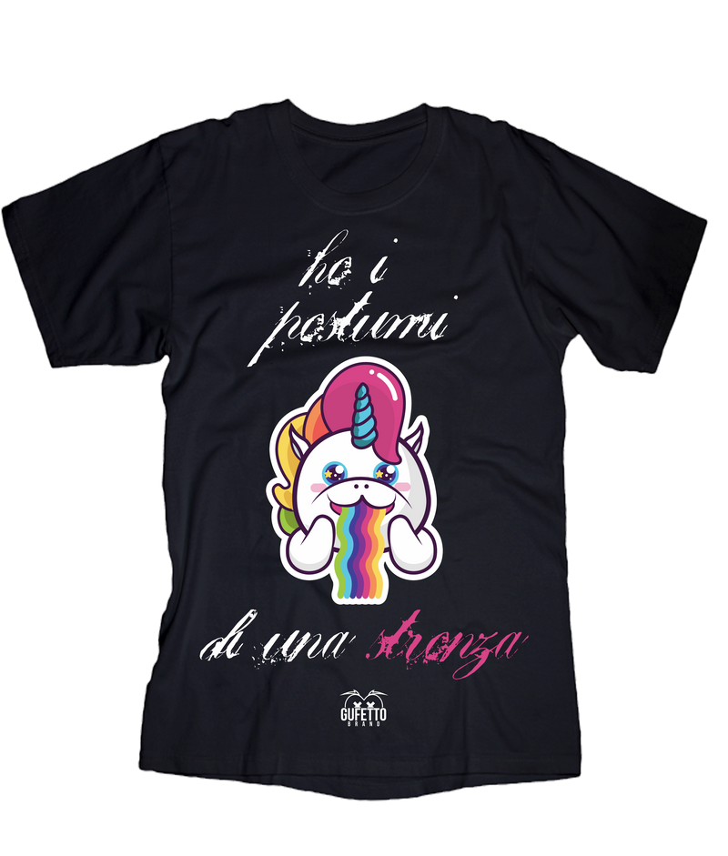 T-shirt Donna Ho i postumi di una ... Unicorn - Gufetto Brand 