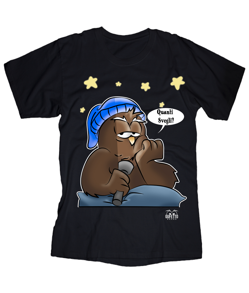 T-shirt Donna Quanti Svegli??? - Gufetto Brand 