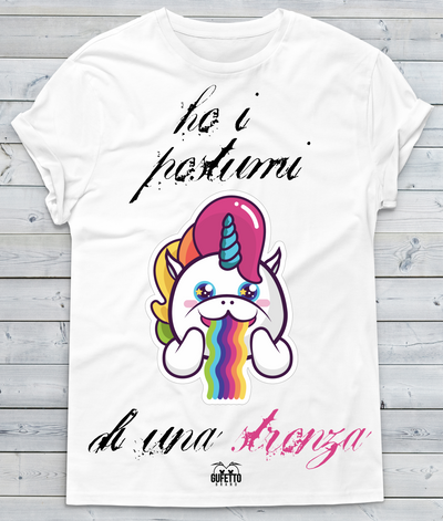 T-shirt Donna Ho i postumi di una ... Unicorn - Gufetto Brand 