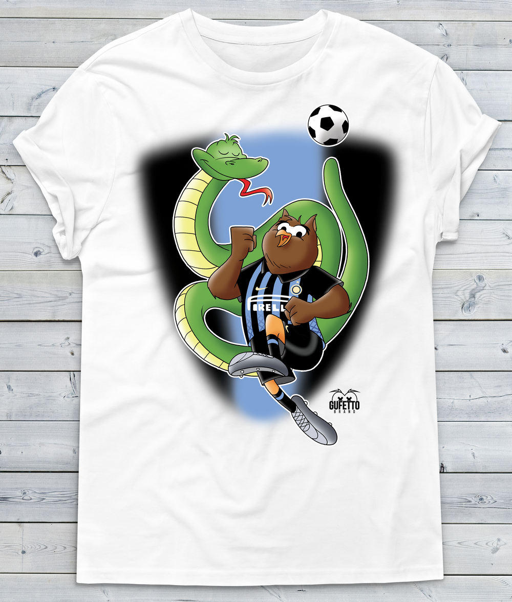 T-shirt Uomo Soccer Gufetto NeroBlu - Gufetto Brand 