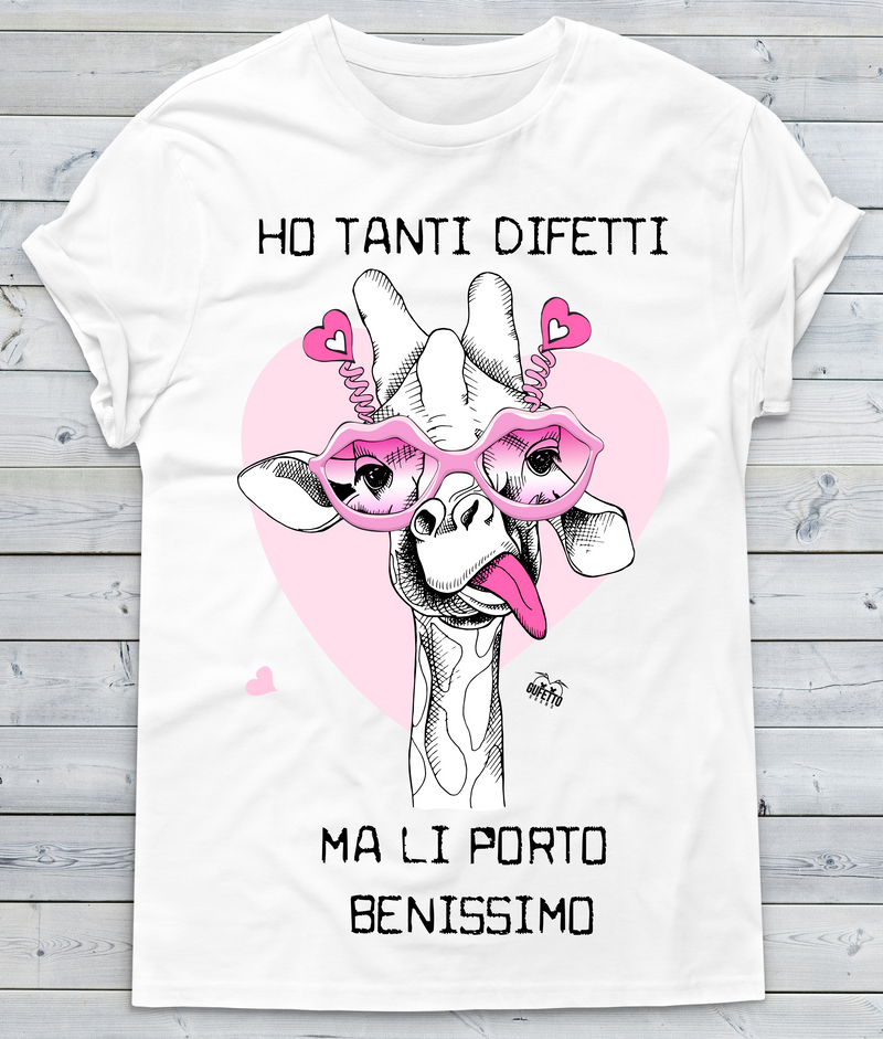 T-shirt Donna Ho tanti difetti Crazy - Gufetto Brand 