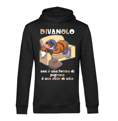 Felpa uomo I 7 Nani del dopo Pranzo DIVANOLO ( D62051 ) - Gufetto Brand 