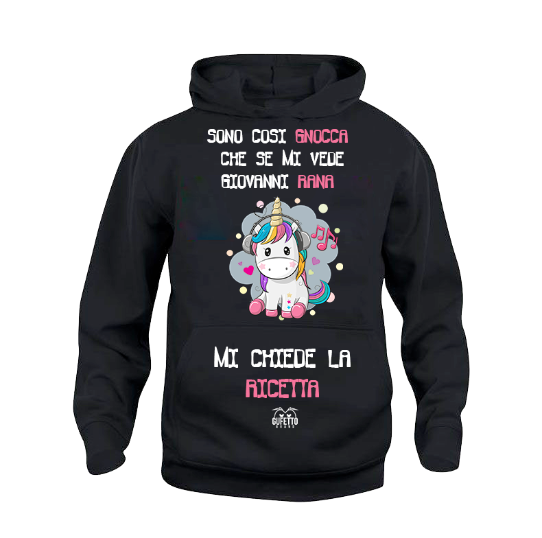 Felpa donna Unicorn Sono così Gnocca - Gufetto Brand 