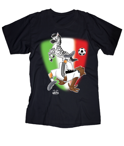 T-shirt Uomo Soccer Gufetto BiancoNero - Gufetto Brand 