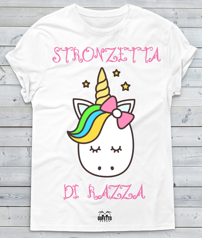 T-shirt Donna Stronzetta di Razza Unicorn - Gufetto Brand 