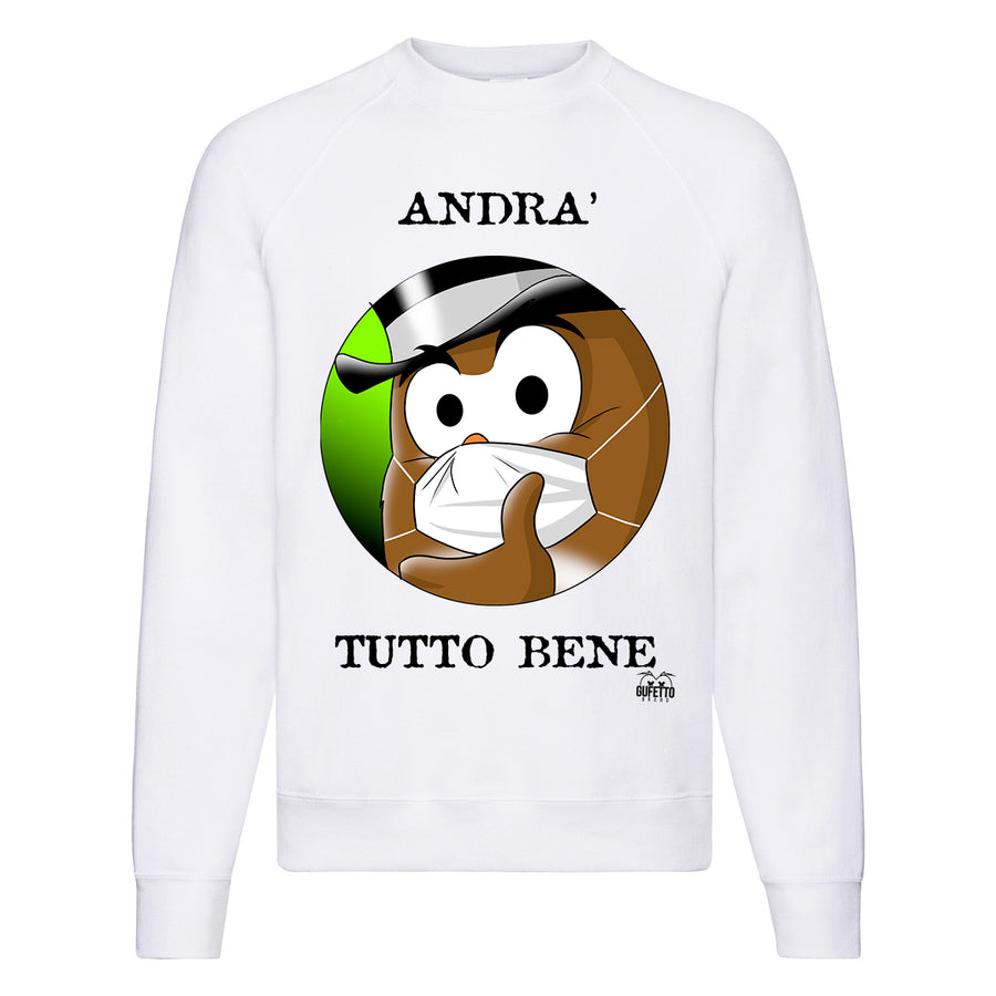 Felpa Classic Uomo Andrà tutto bene 'Gufetto' ( J827 ) - Gufetto Brand 