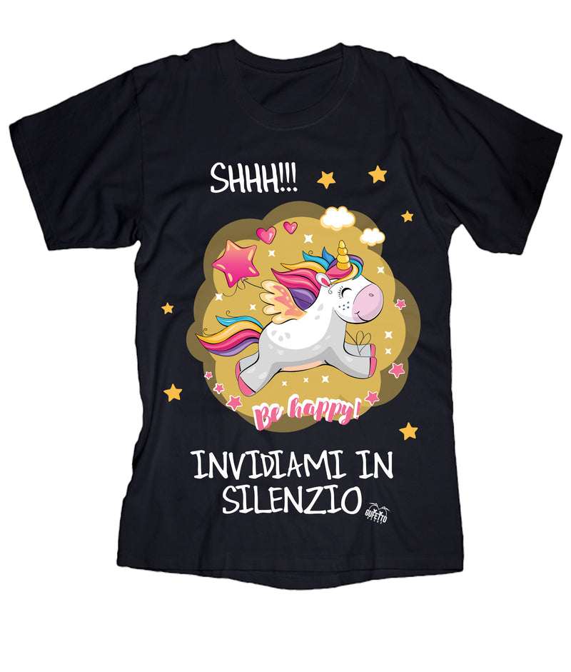 T-shirt Donna  Shhh Unicorn ( X285 ) - Gufetto Brand 
