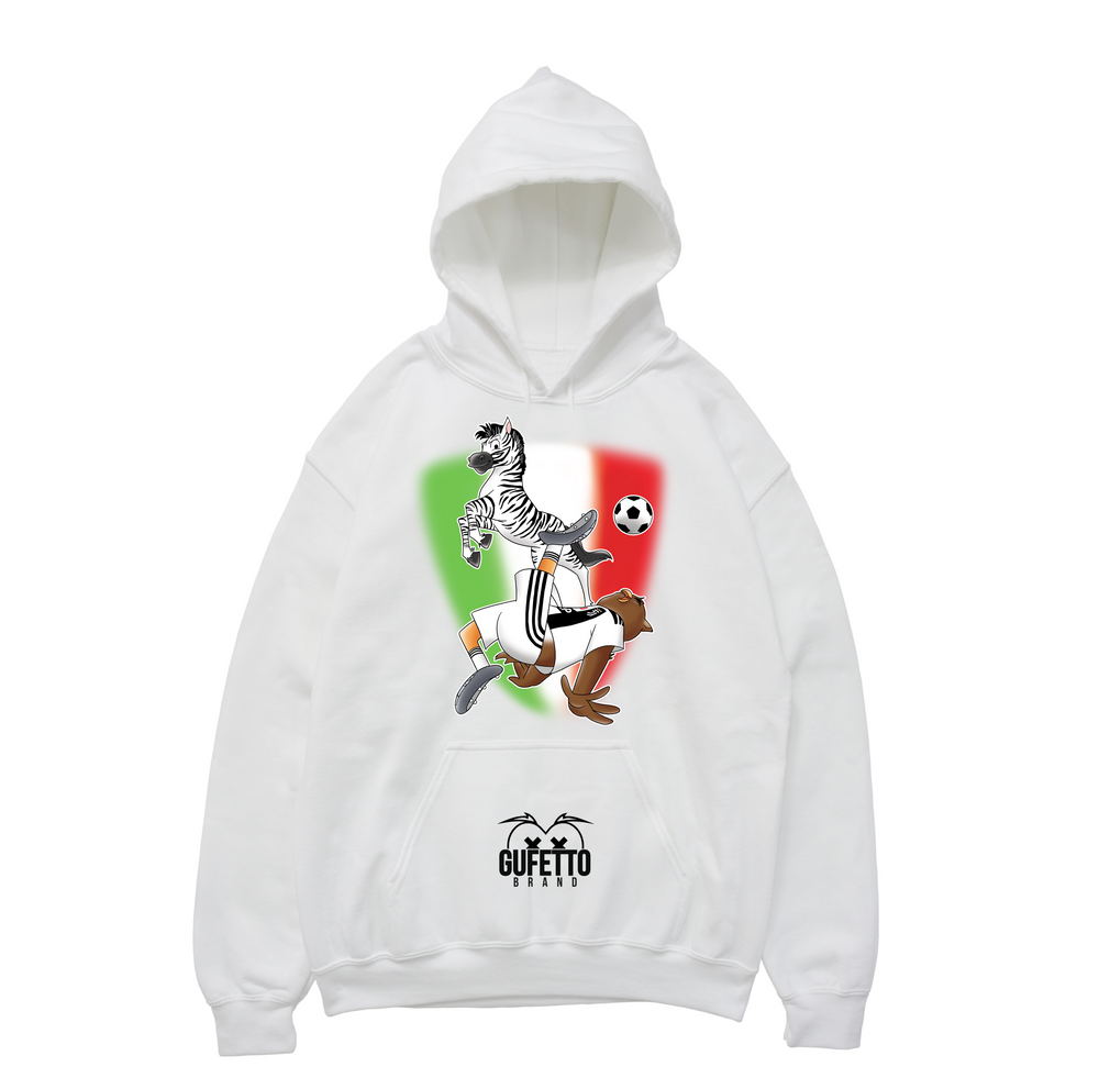 Felpa uomo Soccer Gufetto BiancoNero - Gufetto Brand 