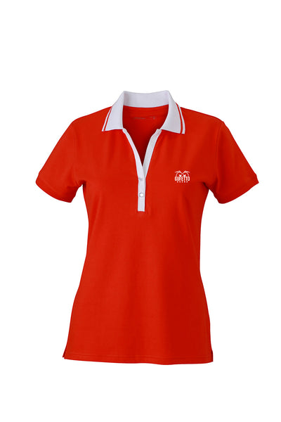 Polo Donna Rossa Classic Occhi ( logo ricamato ) - Gufetto Brand 