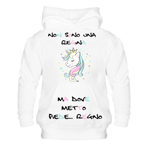 Felpa donna Unicorn Non sono una Regina - Gufetto Brand 