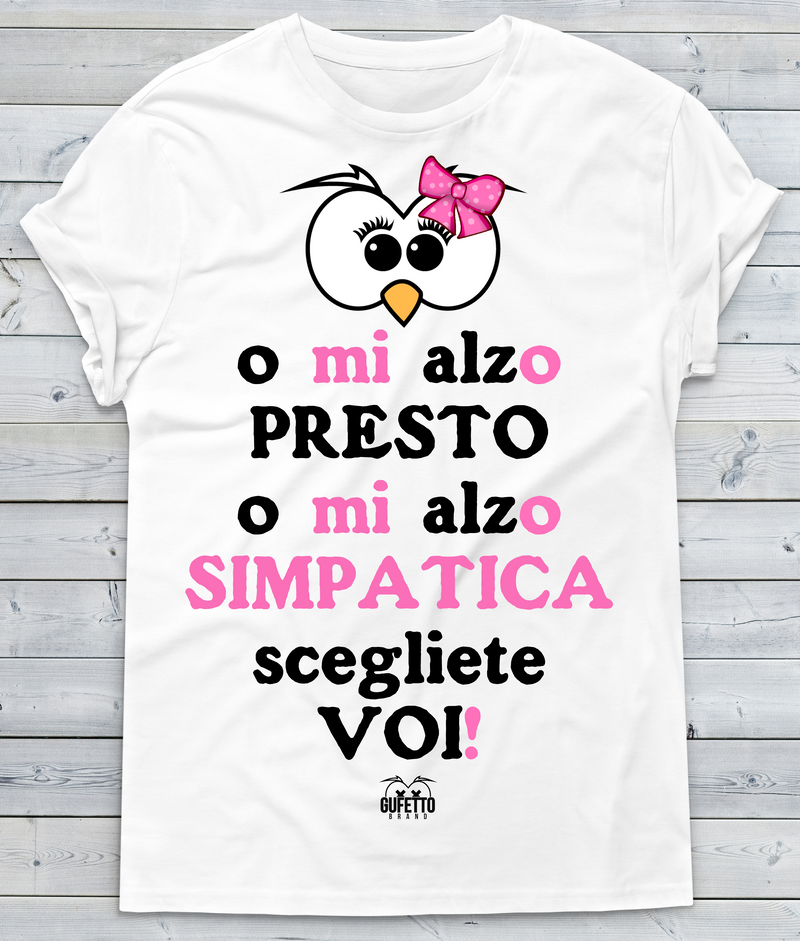 T-shirt Donna SIMPATICA! - Gufetto Brand 