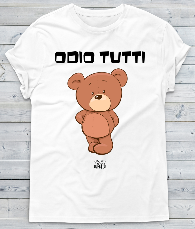 T-shirt Donna Baby Bear Odio tutti - Gufetto Brand 