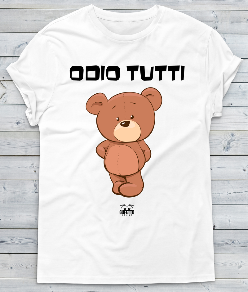 T-shirt Uomo Baby Bear Odio tutti - Gufetto Brand 