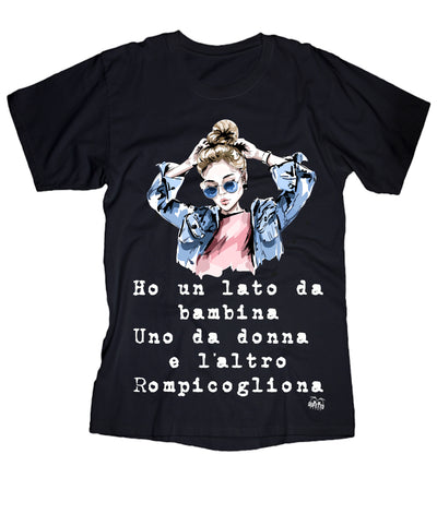 T-shirt Donna Rompicogliona ( P732 ) - Gufetto Brand 