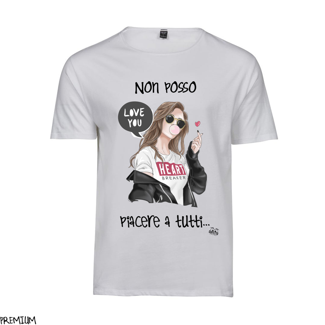 T-shirt Donna  Non posso piacere ( X294 ) - Gufetto Brand 