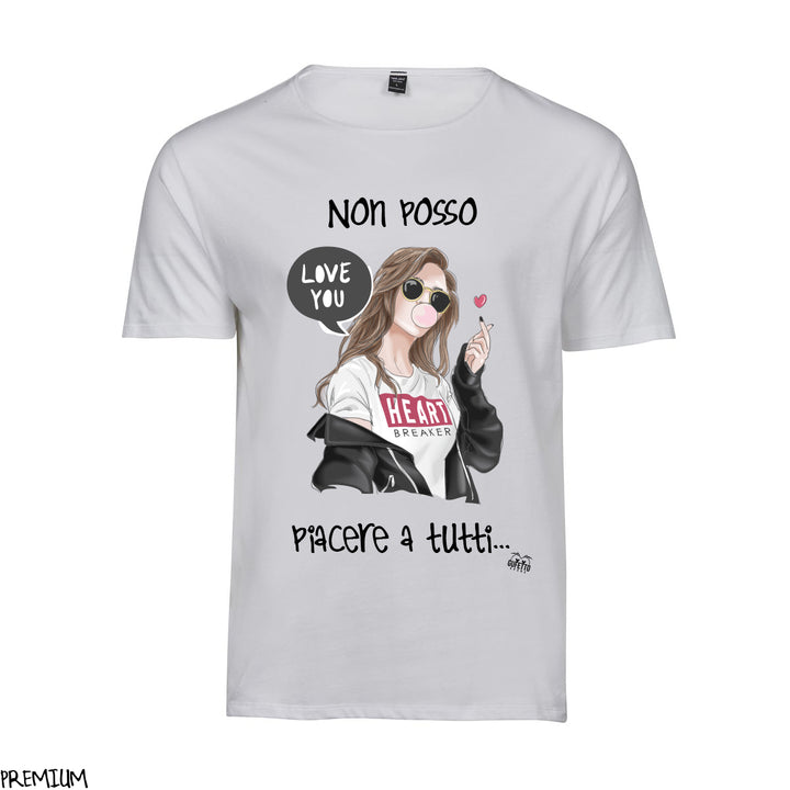 T-shirt Donna  Non posso piacere ( X294 ) - Gufetto Brand 