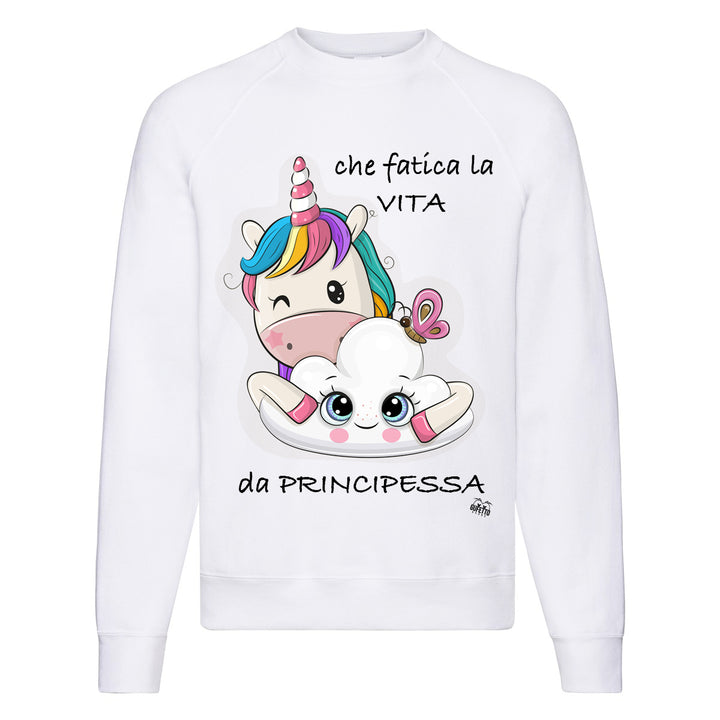 Felpa Classic Donna Principessa Unicorn  ( E922 ) - Gufetto Brand 