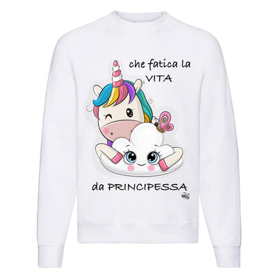 Felpa Classic Donna Principessa Unicorn  ( E922 ) - Gufetto Brand 