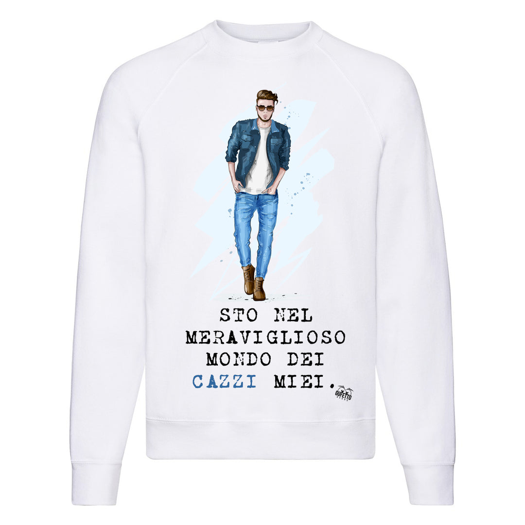 Felpa Classic Uomo Cazzi Miei  ( P012 ) - Gufetto Brand 