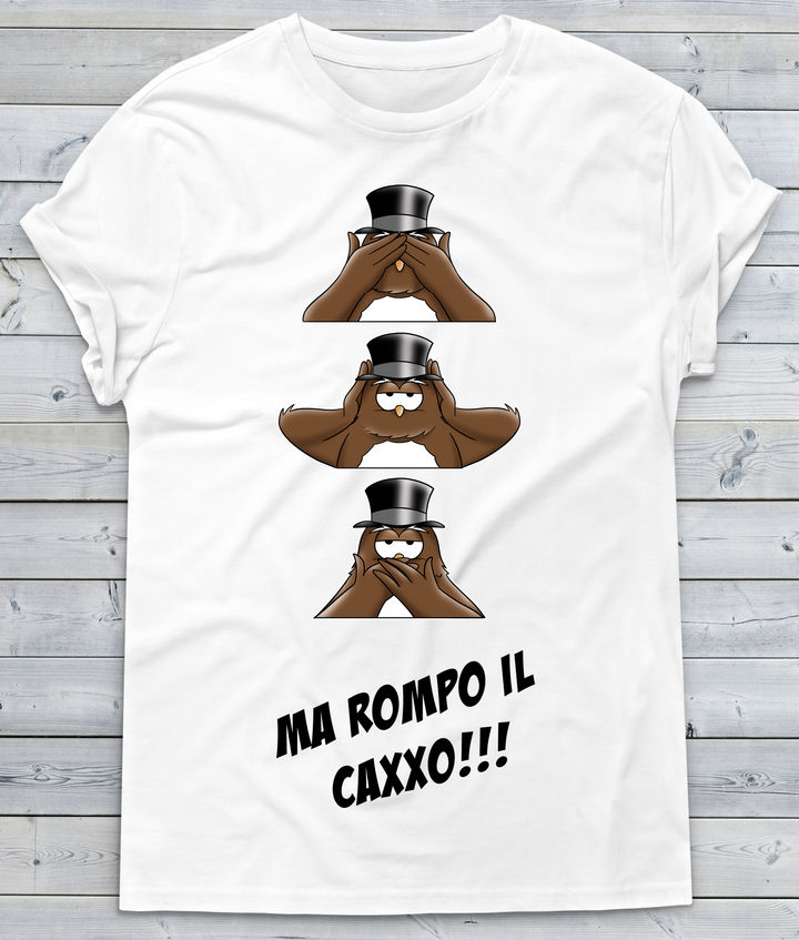 T-shirt Uomo Non Vedo Non Sento Non Parlo - Gufetto Brand 