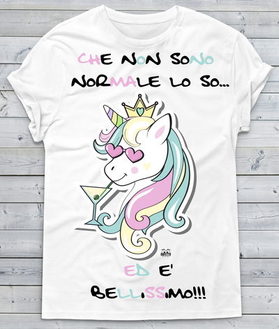 T-shirt Donna Che non sono Normale... Unicorn - Gufetto Brand 