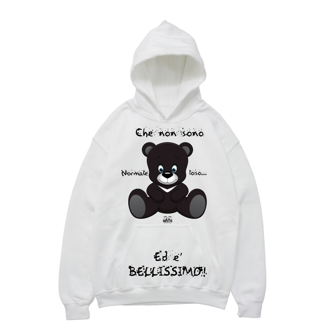 Felpa Uomo Baby Bear Black Che non sono... - Gufetto Brand 